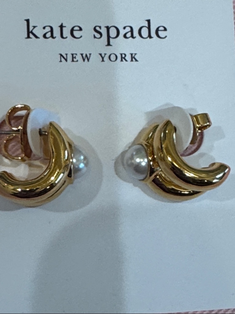 kate spade Gold-tone Pearl Stud Earrings